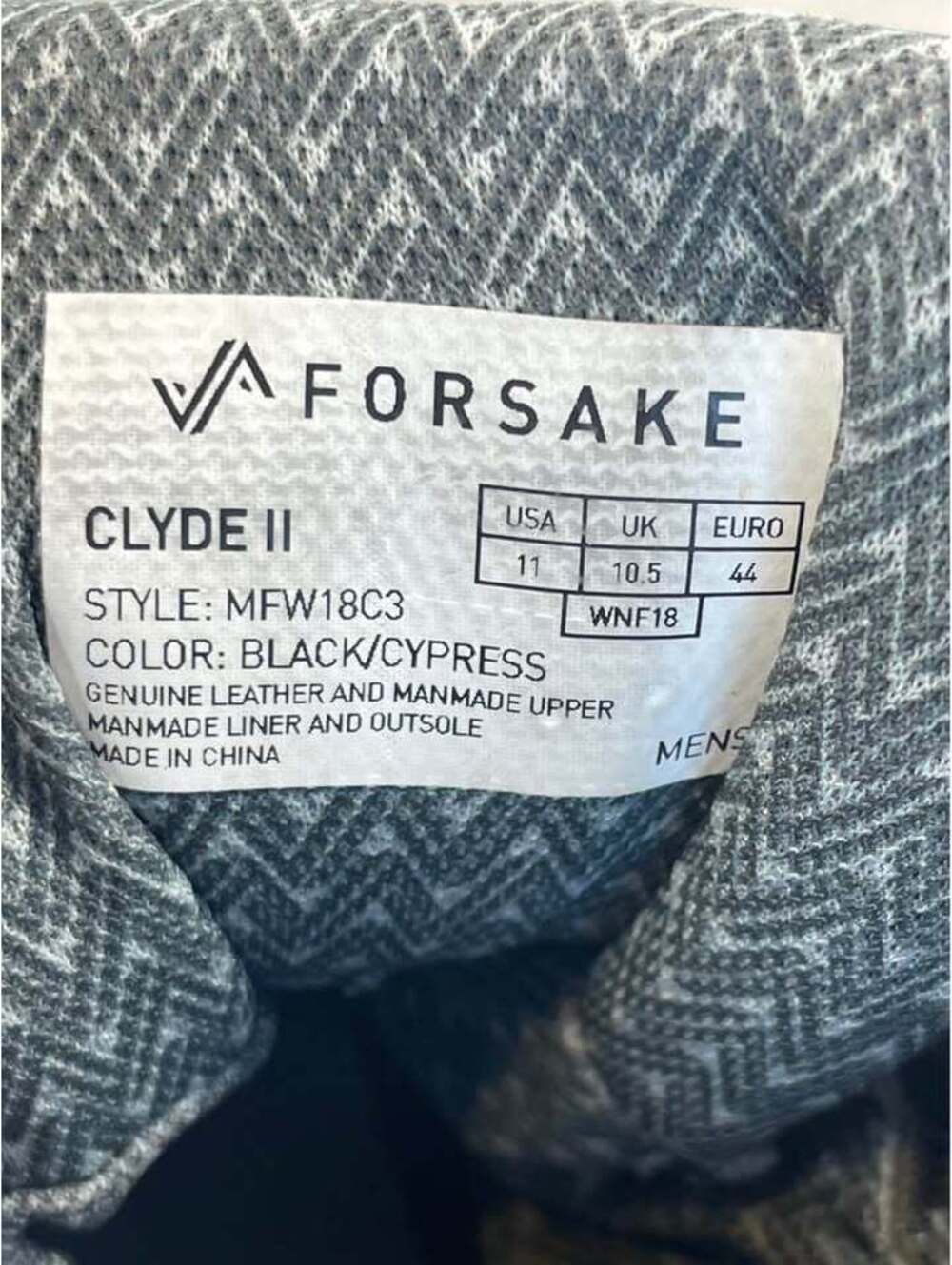 Forsake Clyde Waterproof Hiking Boots Men's Size 11 - Picture 5 of 5